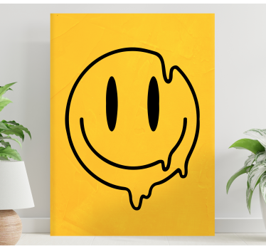 Tekući smajlić ikona platno umjetnost - TenStickers