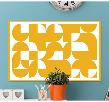 Umjetnost oblikuje žuti uzorak geometrijsko platno umjetnost - TenStickers