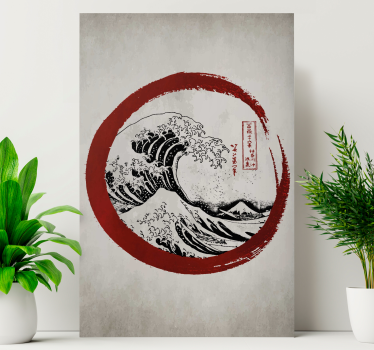 Veliki val kanagawa umjetnosti na platnu - TenStickers