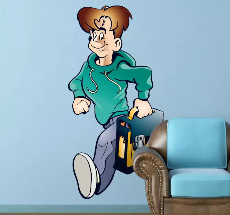 Naljepnice životinje crtani lik trči - TenStickers