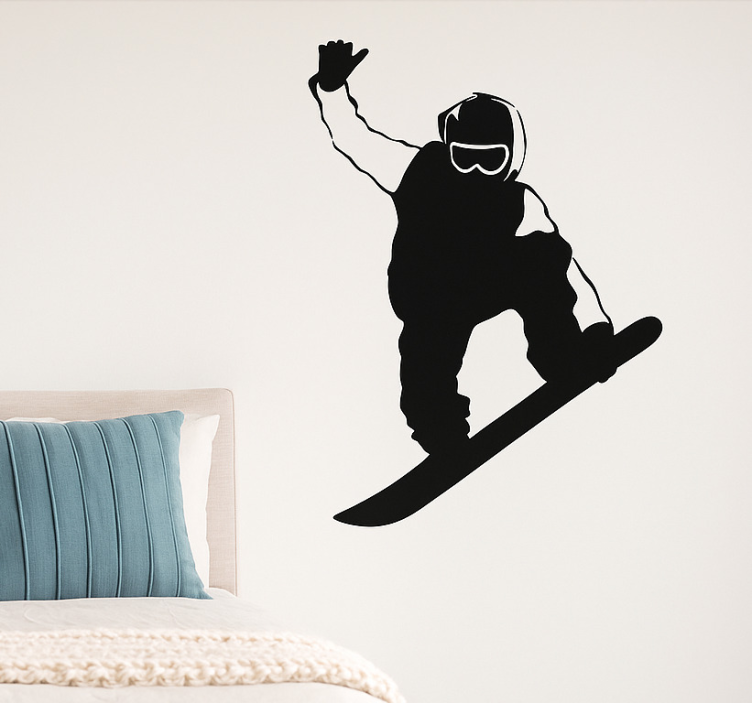 Naljepnica ekstremnog sporta hvatanje za rep snowboardera - TenStickers