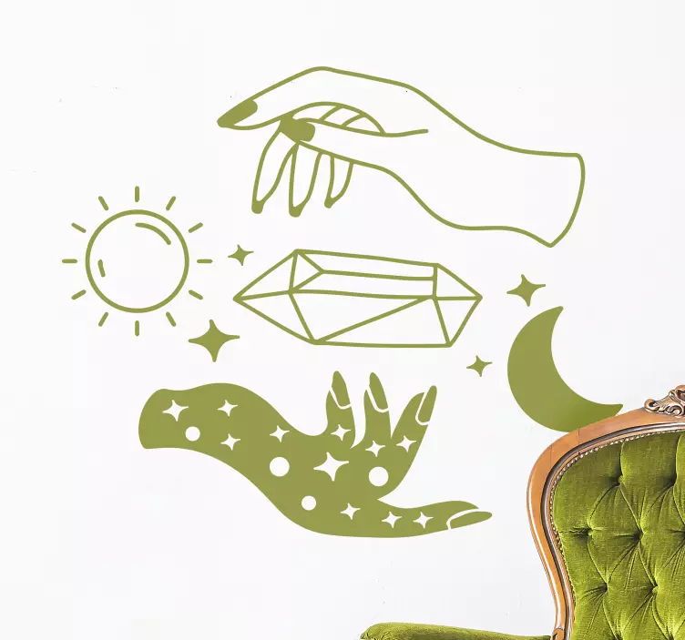 Naljepnice životinje motiv nebeske ruke - TenStickers
