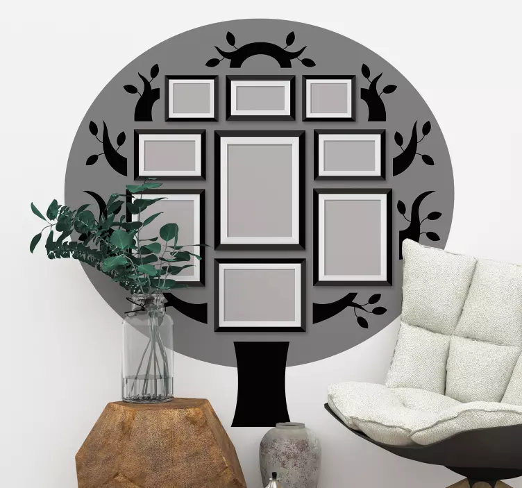 Naljepnice životinje okvir obiteljskog stabla - TenStickers