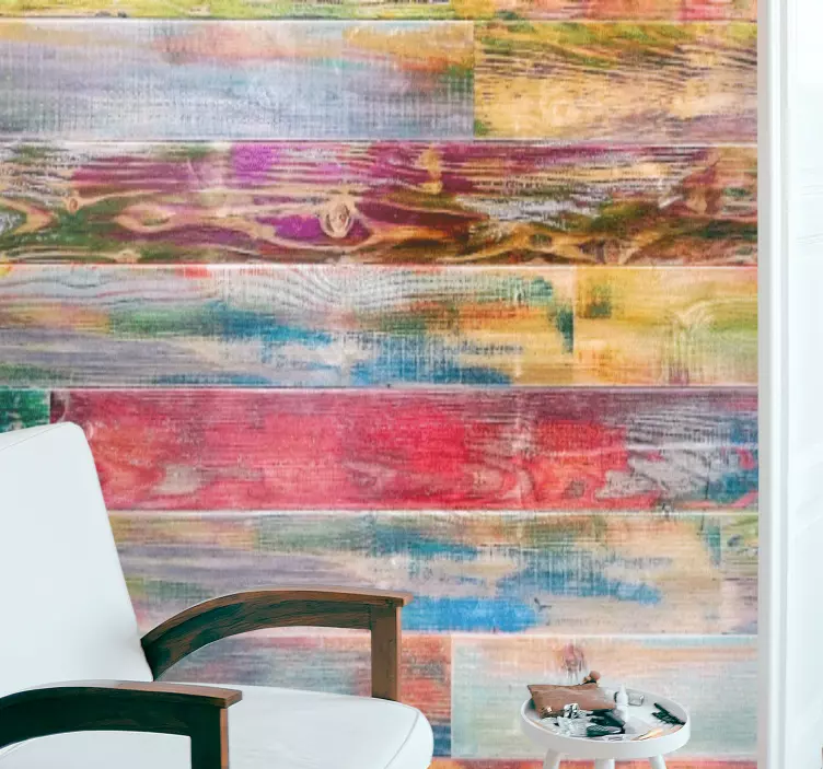 Naljepnice životinje šarene drvene pruge - TenStickers