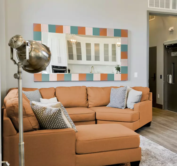 Naljepnice životinje šareni geometrijski okvir - TenStickers