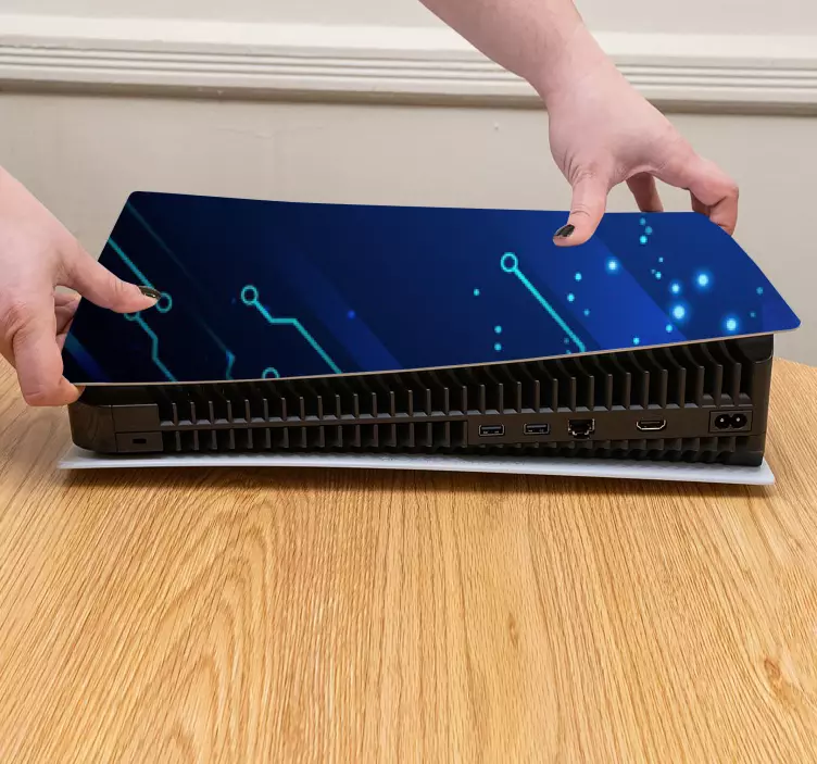 PS5 naljepnica plavi uzorak kruga - TenStickers