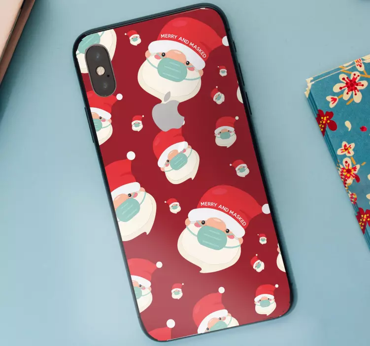 Naljepnice životinje vesela lica djeda mraza - TenStickers