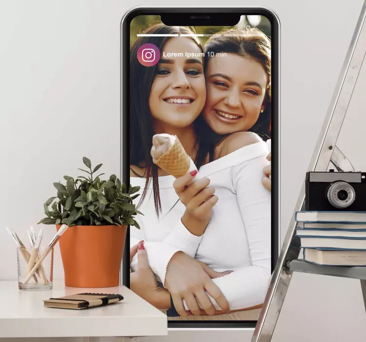 Instagram priča s foto personaliziranom naljepnicom - TenStickers
