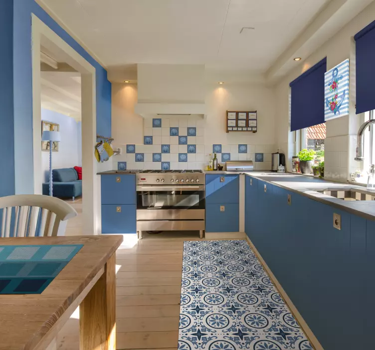 Naljepnica pločica školjke plavih tonova - TenStickers