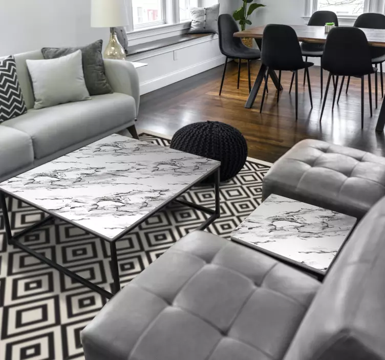 Elegantna naljepnica namještaja od sivog mramora - TenStickers