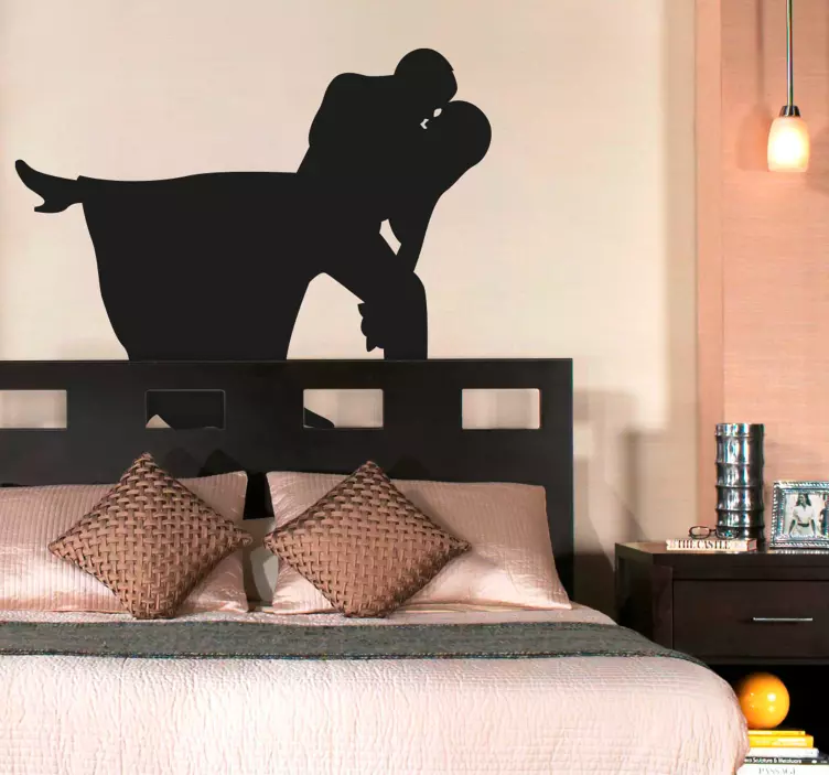 Naljepnica seks u krevetu silueta - TenStickers