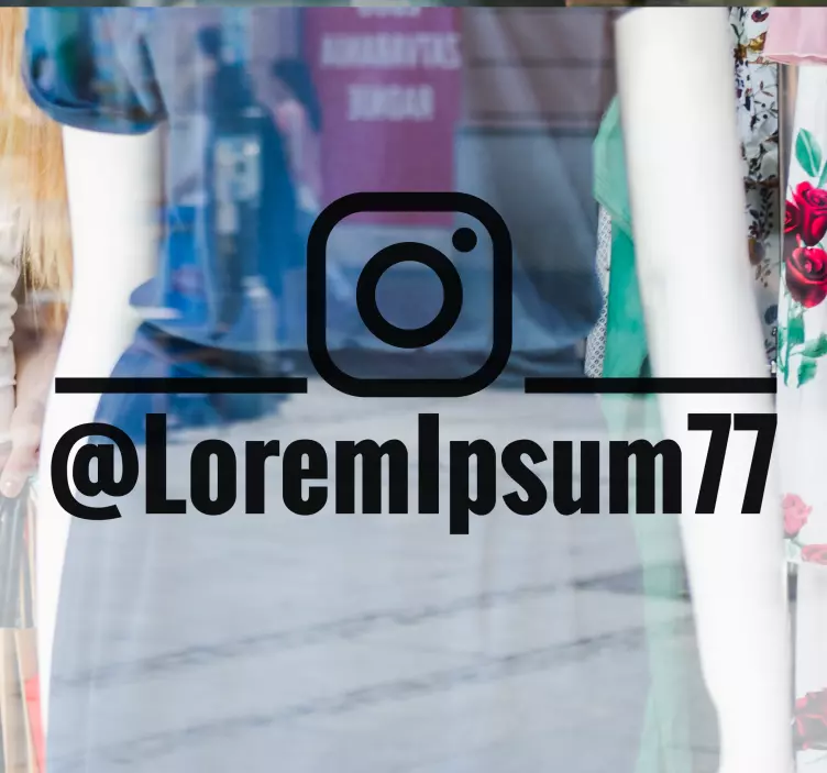 Naljepnica s personaliziranim instragramom dućana - TenStickers