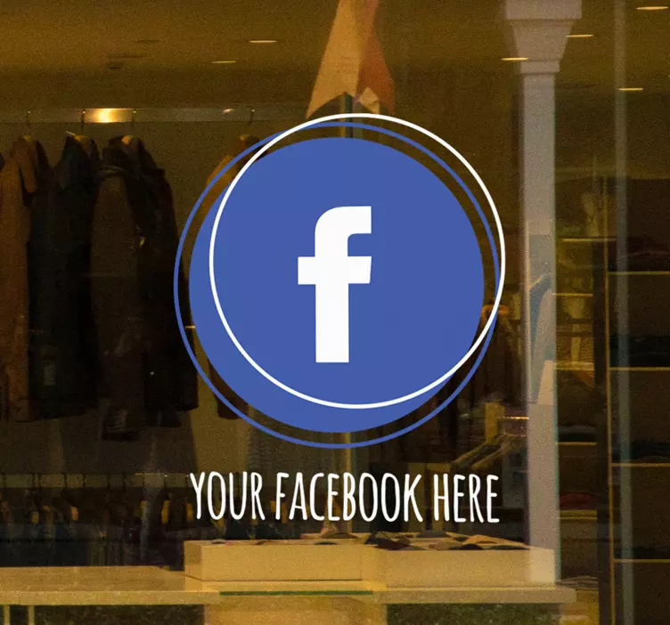 Naljepnica za personalizirani krug facebook prozora - TenStickers