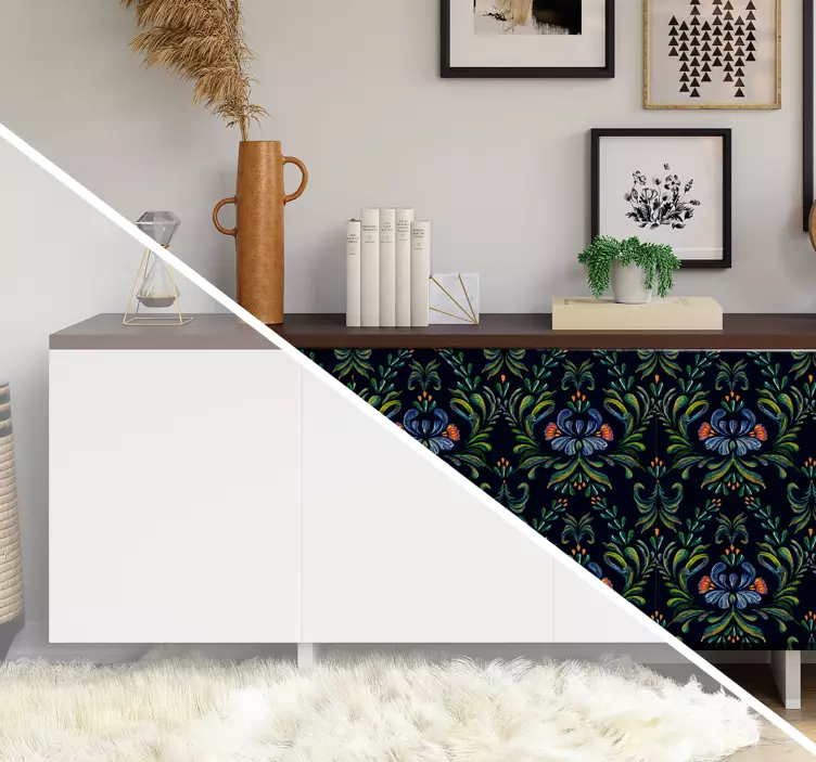 Naljepnica namještaja za šareni narodni ukras - TenStickers