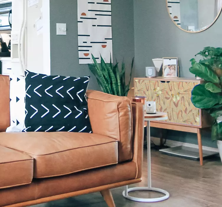 Naljepnice za namještaj uzorak jesenskog cvijeća - TenStickers