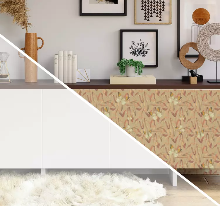 Naljepnice za namještaj uzorak jesenskog cvijeća - TenStickers