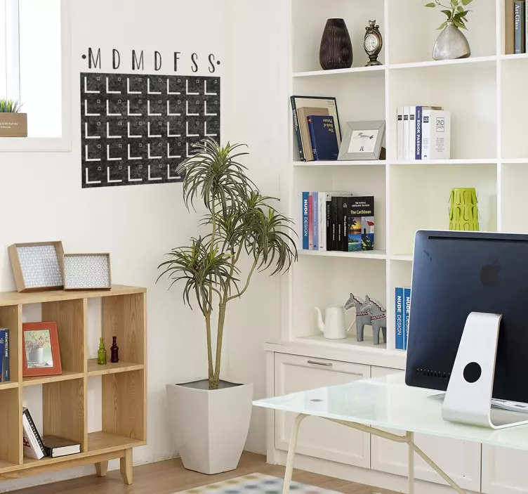 Naljepnica ploču kalendar dana u tjednu - TenStickers