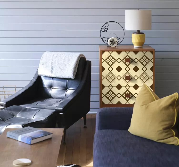 Naljepnice za namještaj dizajn romba mapuche - TenStickers