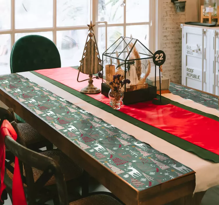 Božićna naljepnica šumskog uzorka - TenStickers