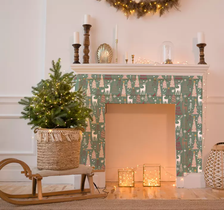 Božićna naljepnica šumskog uzorka - TenStickers