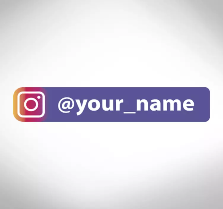 Personalizirani ljubičasti instagram logo vinil znak - TenStickers