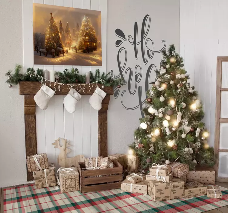 Hohoho božićna naljepnica djeda božićnjaka - TenStickers