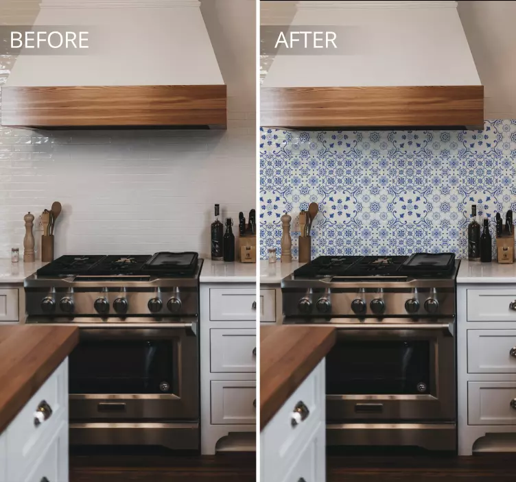 Naljepnica vintage plave pločice - TenStickers