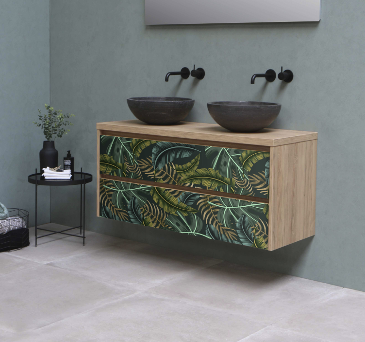 Naljepnice za namještaj tropskog lišća - TenStickers