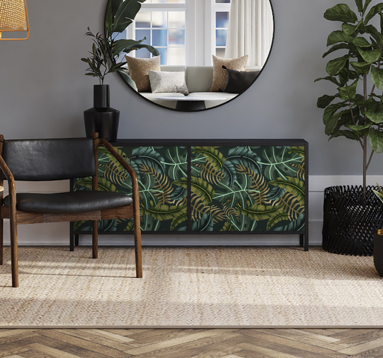 Naljepnice za namještaj tropskog lišća - TenStickers