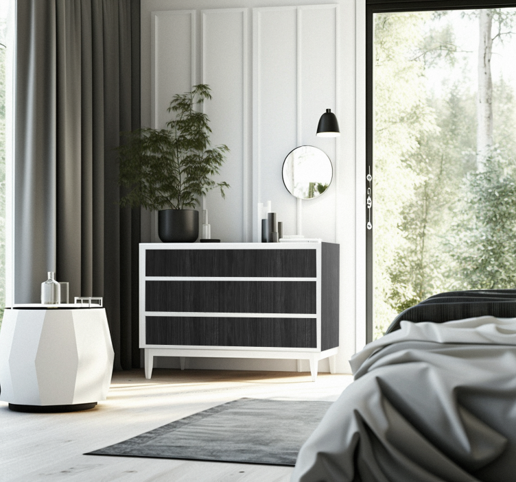 Naljepnice za namještaj crna drva - TenStickers