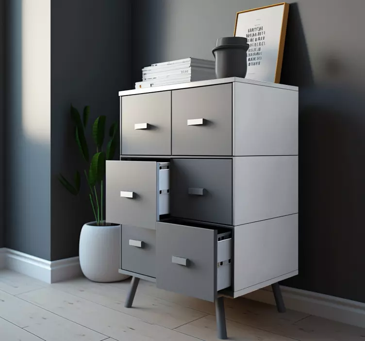 Naljepnice za namještaj boja siva - TenStickers