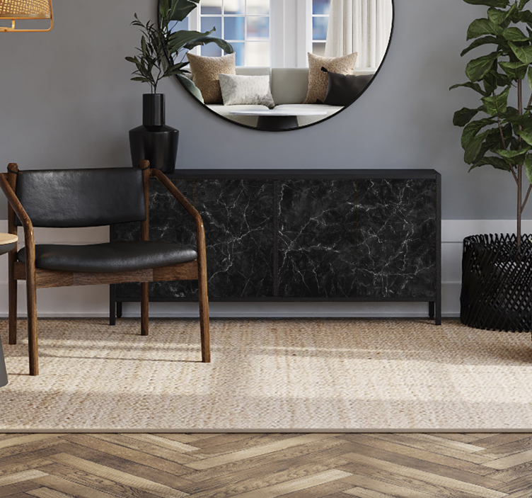 Naljepnice za namještaj crni mramor - TenStickers