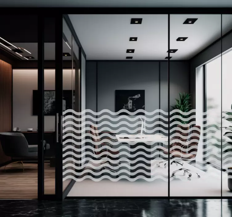 Naljepnice za prozorska stakla translucidne valove - TenStickers