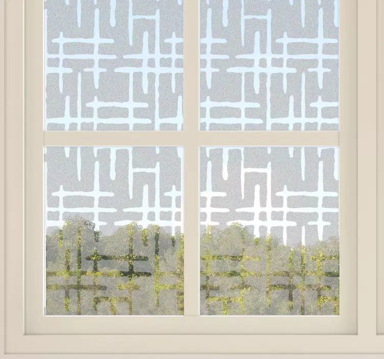 Naljepnice za prozorska stakla transparentne križne linije - TenStickers