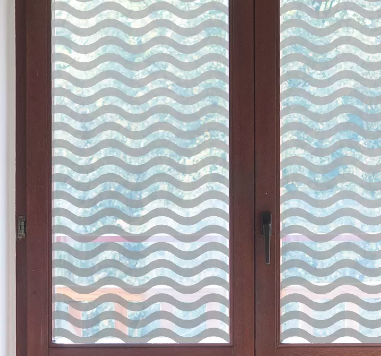 Naljepnice za prozorska stakla translucidne valove - TenStickers