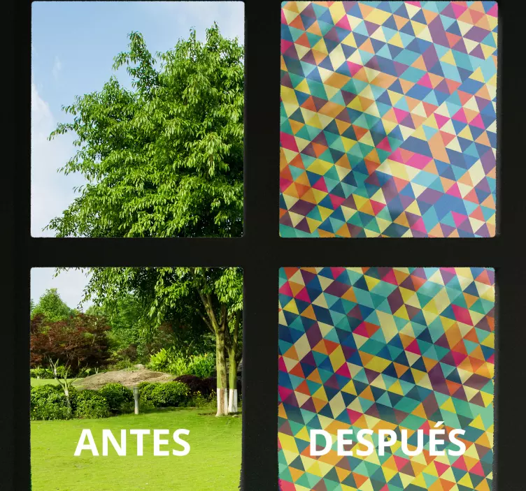 Naljepnice za prozorska stakla geometrijski proziran - TenStickers