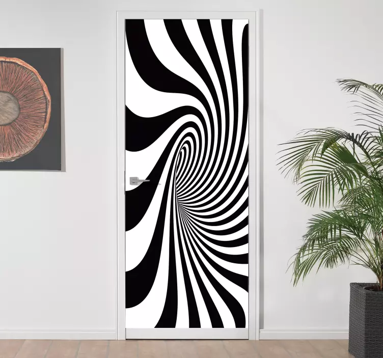 Naljepnica s vinil crnom rupom na vratima - TenStickers