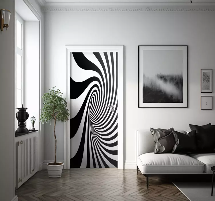 Naljepnica s vinil crnom rupom na vratima - TenStickers