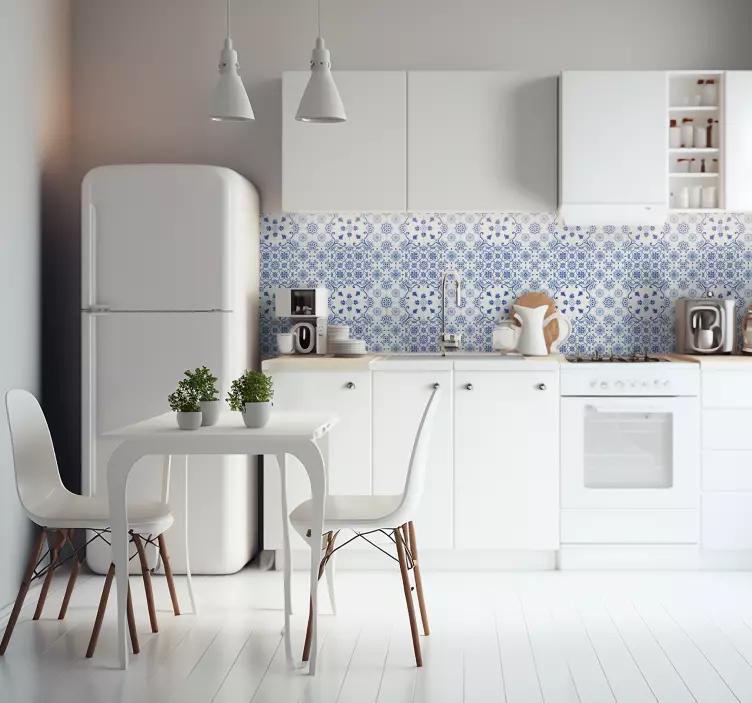 Naljepnica od vijaka delft plava pločica - TenStickers