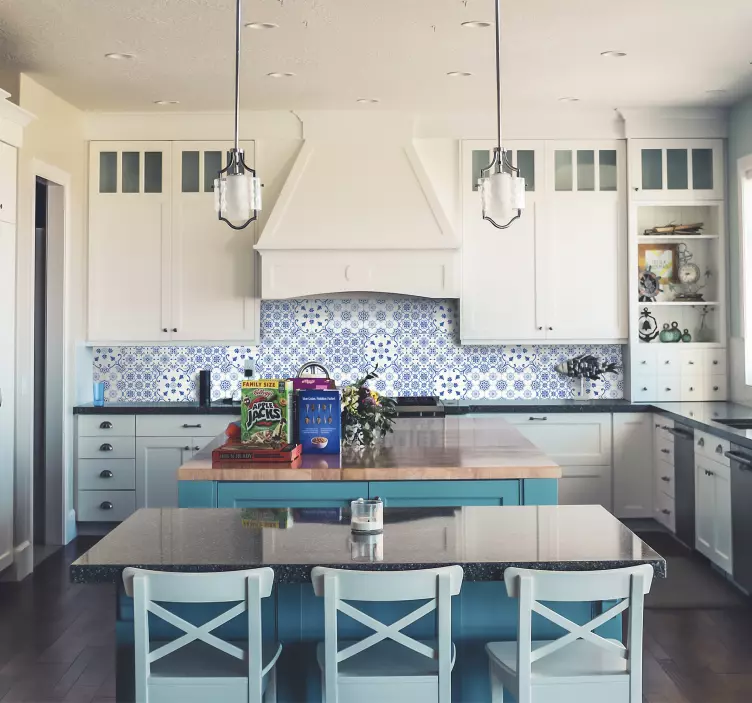 Naljepnica od vijaka delft plava pločica - TenStickers