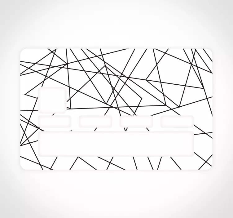 Naljepnica sa zig-zag linija za kreditne kartice - TenStickers