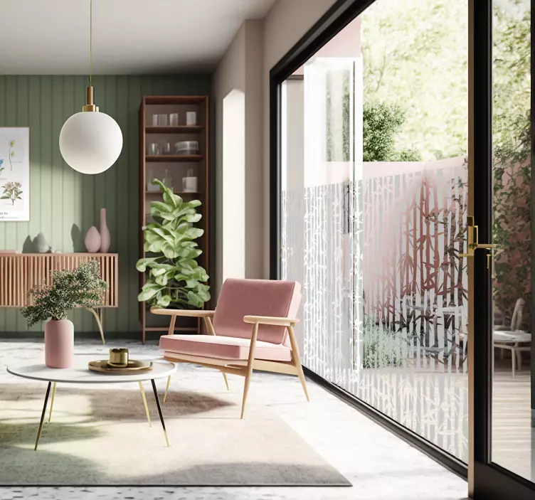 Naljepnice za prozorska stakla translucidni bambus - TenStickers