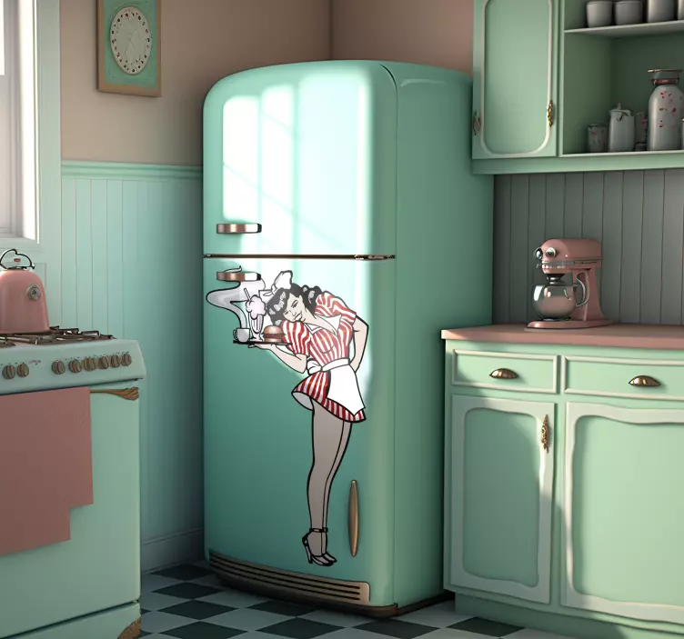 Retro naljepnica konobara retro 50-ih - TenStickers