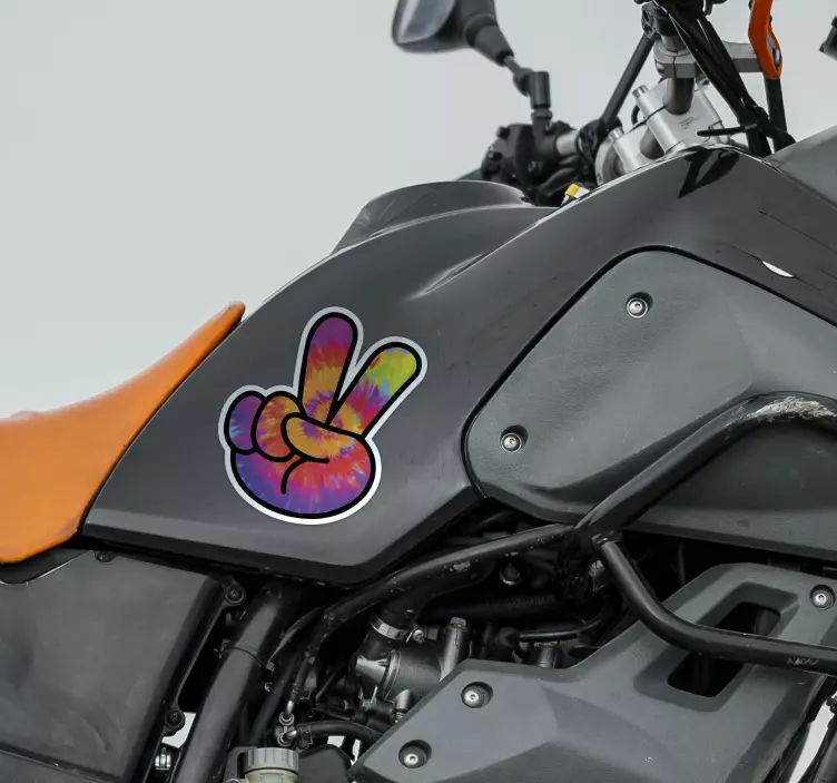 Naljepnice  Motocikli simbol mira prstiju - TenStickers
