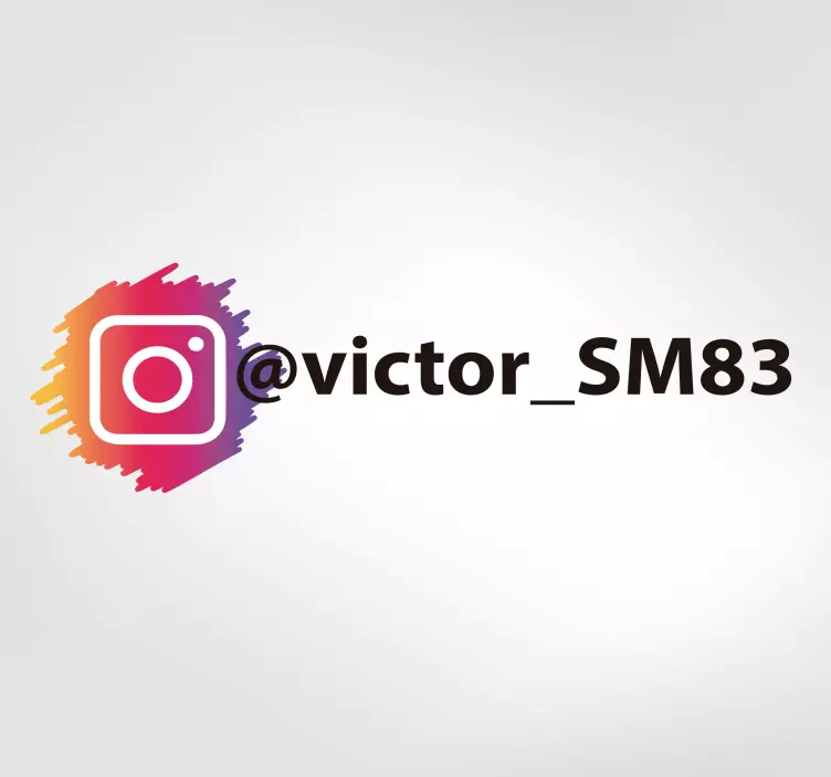 Naljepnice Prednja trgovina personalizirani logo Instagrama s crn - TenStickers
