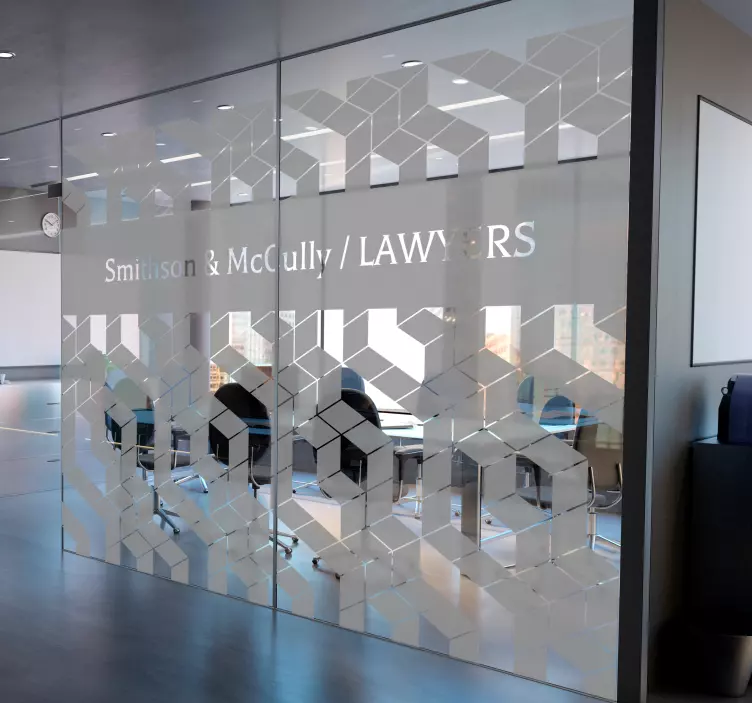 Naljepnic za zid ured kockice geometrijski uzorak prilagodljiv - TenStickers