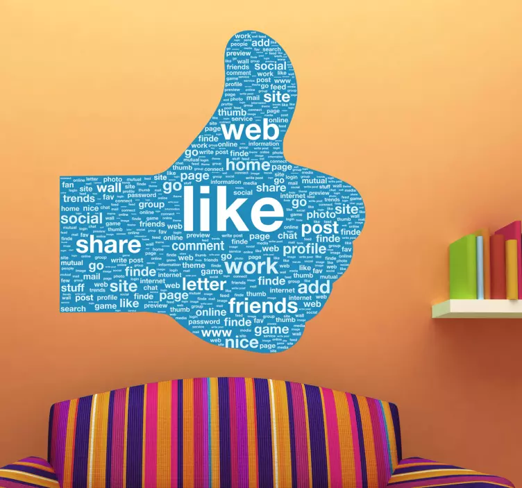 Thum up online medija naljepnica - TenStickers