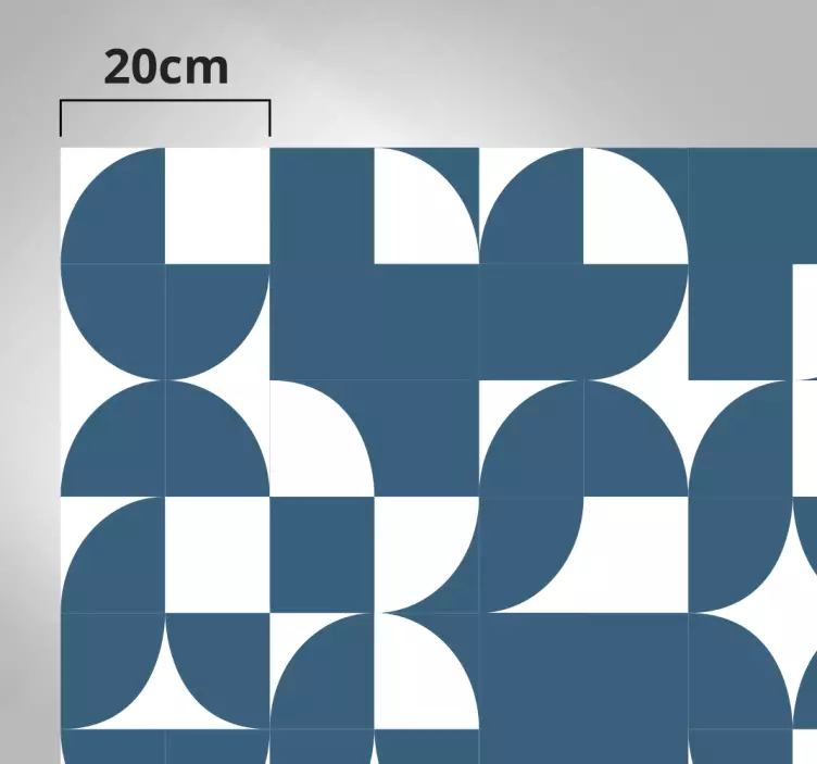 Zaokružite naljepnicu namještaja s geometrijskim umjetničkim uzor - TenStickers