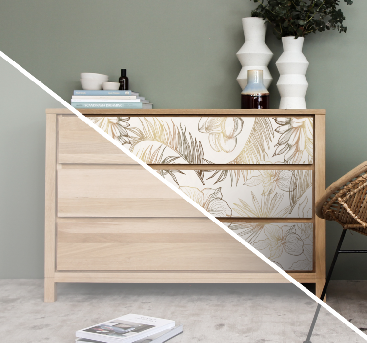 Naljepnica namještaja tropic flowers - TenStickers