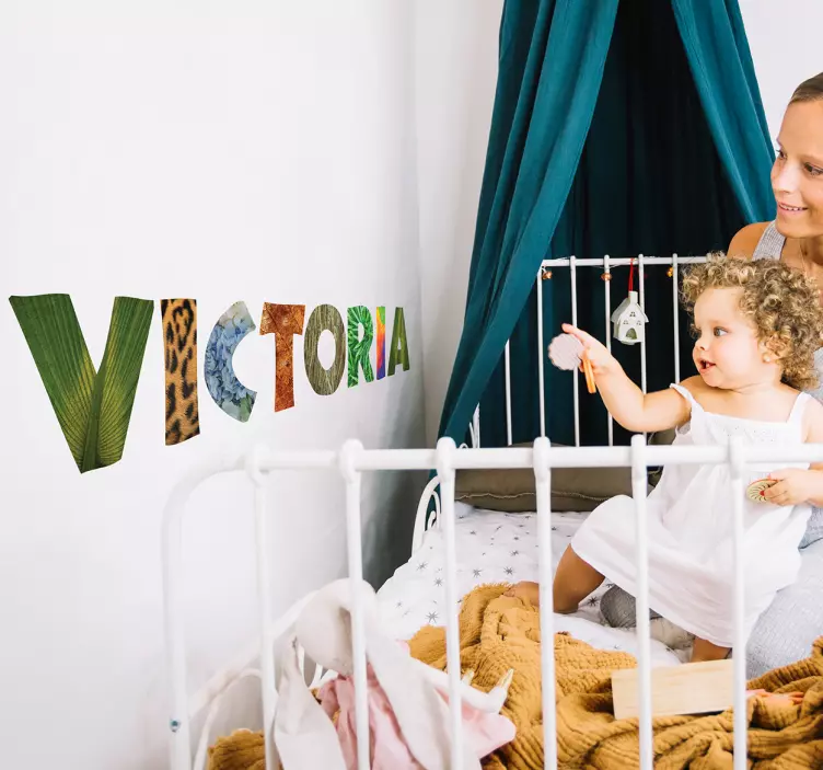 Personalizirane naljepnice slova teksture džungle - TenStickers